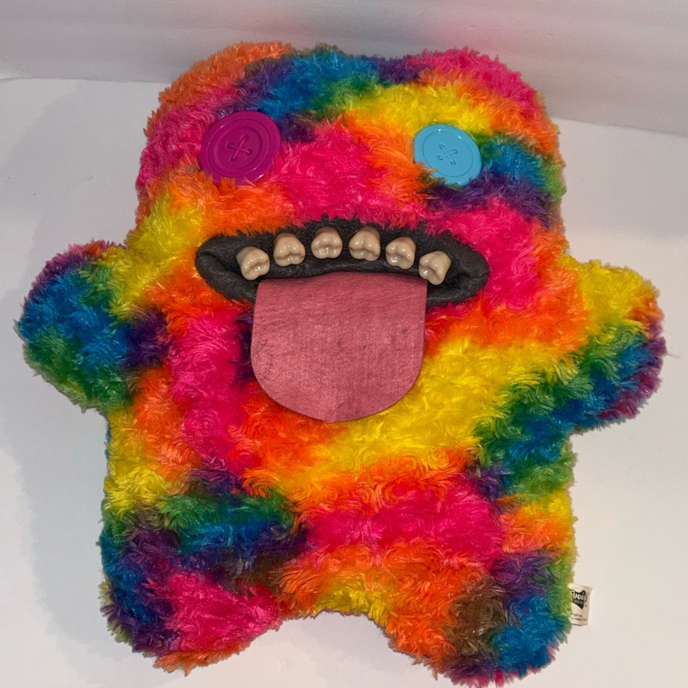 BIGG FUGGLER Fugg Oogah Boogah 17" Rainbow Plush Doll Tie-dye XL Big Bright